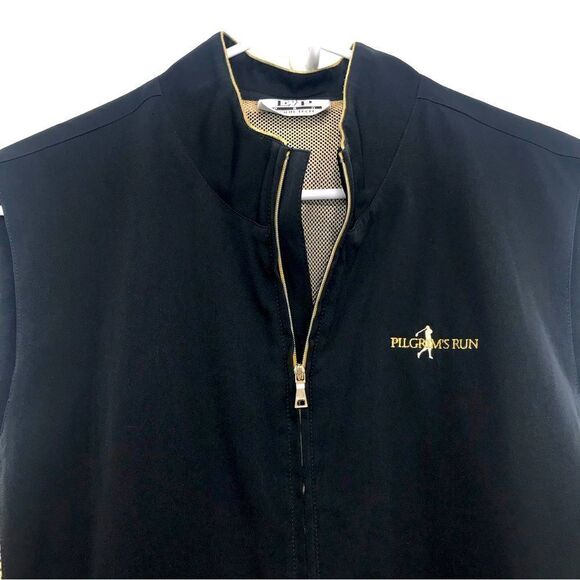 EP Pro Tour Tech Black and Gold Mesh Pilgrim’s Run Golf Vest - Picture 4 of 12